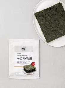 초록마을에서 간장에 찍어 먹는 구운 파래김(20g/10매) 3150원 제공