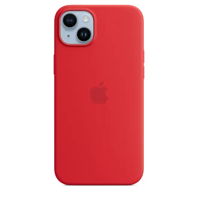 프리스비에서 MagSafe형 iPhone 14 Plus 실리콘 케이스 - (PRODUCT)RED MPT63FE/A 13800원 제공